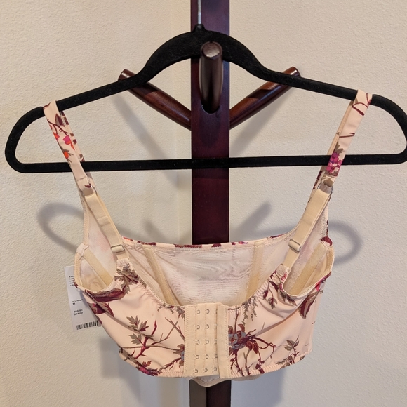 Urban Outfitters Tan/Purple Floral Bustier, Size M - NEW - Picture 9 of 10